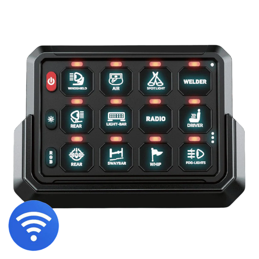 12 Way Wifi Switch Panel with Charging dock