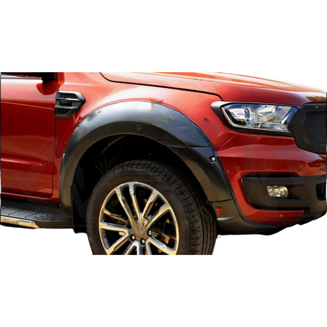Ford Everest 2016+ V2 Fender Flare With Sensor Cut Orange Peel Matt Black