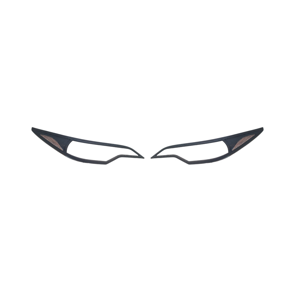 Toyota Fortuner 2.4L 2016-2022 Head Light Cover - Matte Black