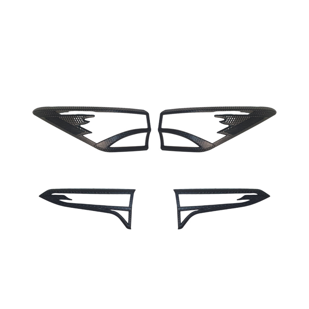 Toyota Fortuner 2.4L 2016 - 2020 Tail Light Cover - Matte Black