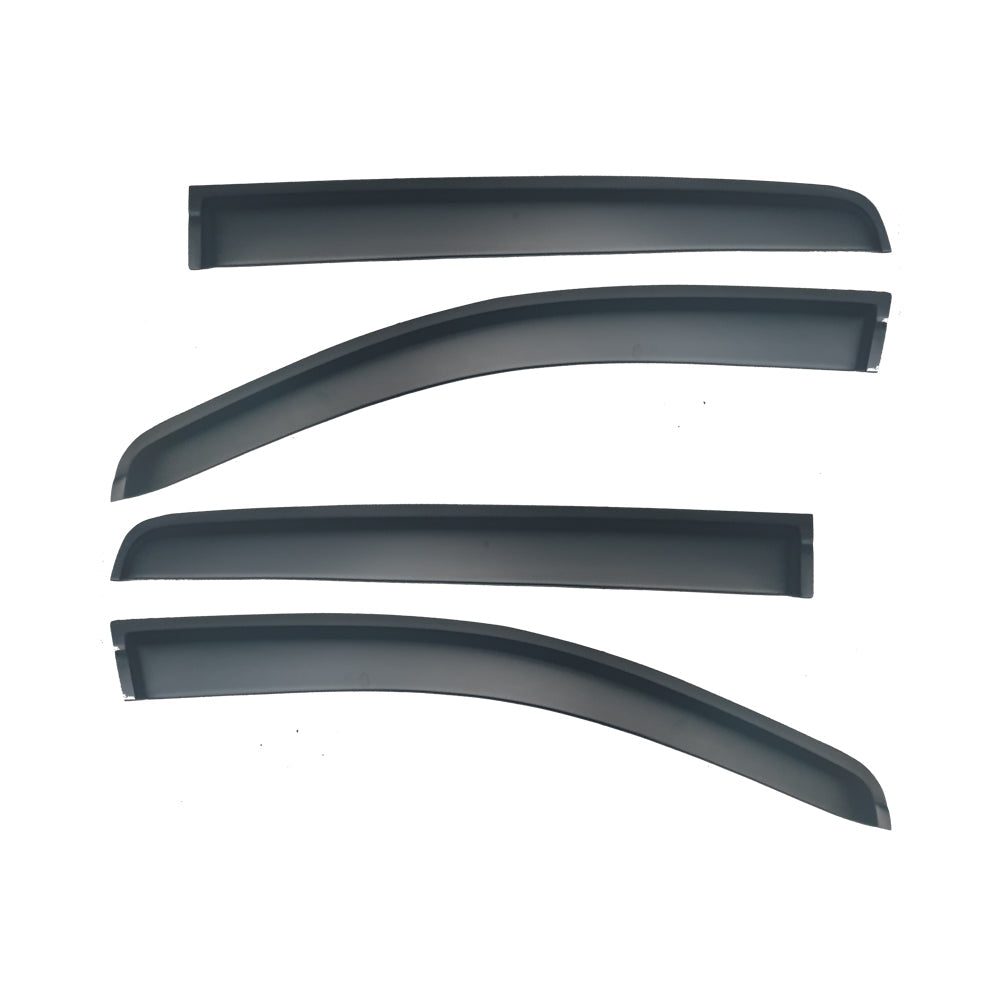Ford Ranger 2012-2022 Double Cab Weather Guards, Smooth - Matte Black
