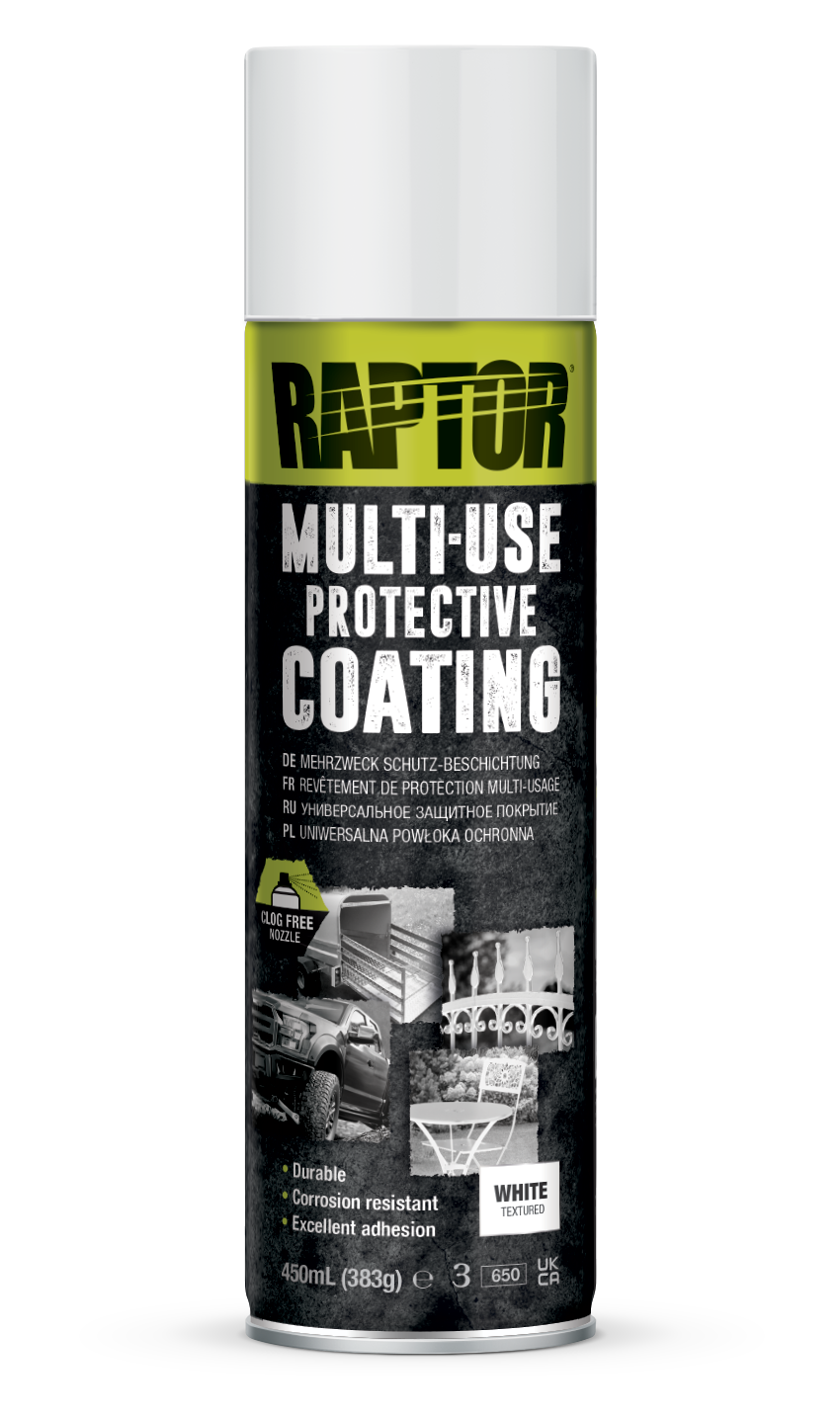 RAPTOR MULTI USE PROTECTIVE COATING AEROSOL 1K - WHITE 450ml