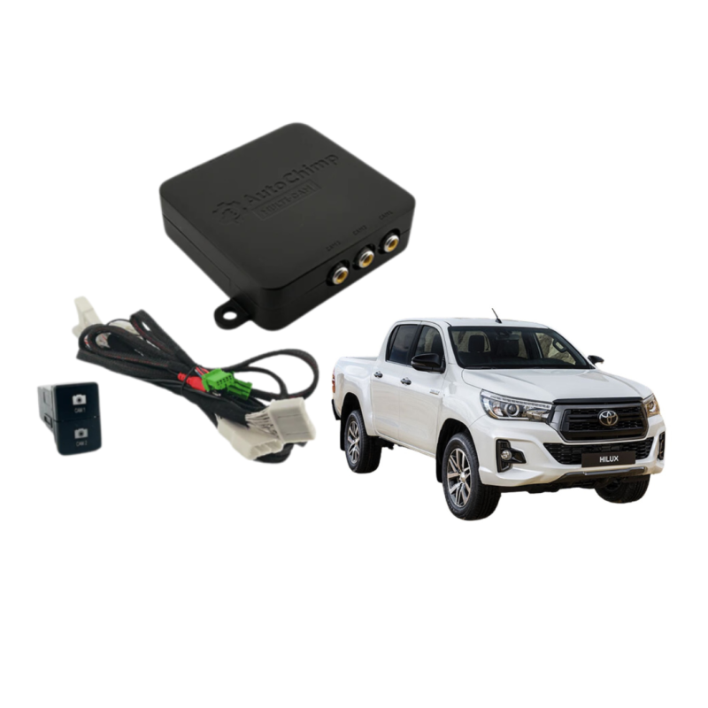 AutoChimp Dual Camera Kit for Toyota Hilux / Fortuner 2016 - 2019 | Reverse Camera On Switch + 2nd Camera Interface | AC-DUAL-HILUX-2016