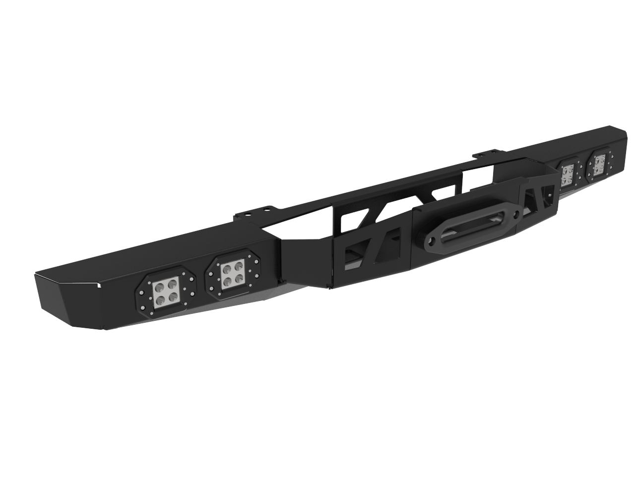Land Rover Defender 90/110 Stealth Front Bumper | Winch Ready | Fog Lights | 3mm Mild Steel | SA-Made