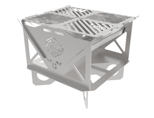 Advanced 4x4 Universal APEX FOLD Flat Braai | 3CR12 Stainless Body & 316 Stainless Grid | Foldable | 4x4 Overlanding & Caravan
