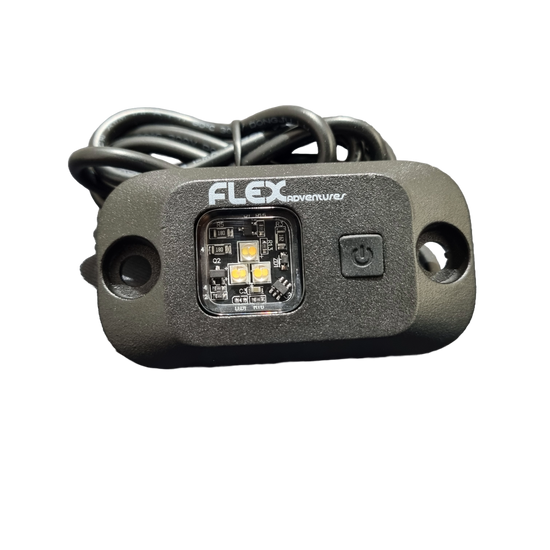 Flex 12V Dual Colour LED Rock Light with Switch