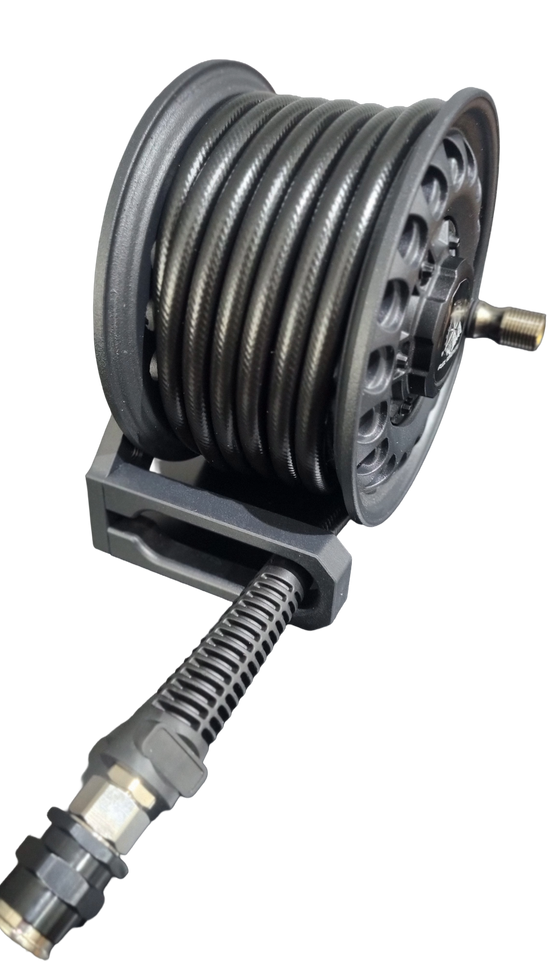 Flex Adventures Retractable Air Reel | 7m x 350 PSI Aluminium Hose Reel for Onboard Compressors