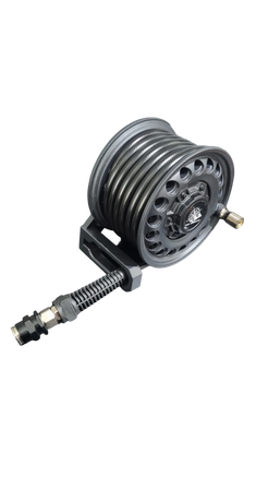 Flex Adventures Retractable Air Reel | 7m x 350 PSI Aluminium Hose Reel for Onboard Compressors