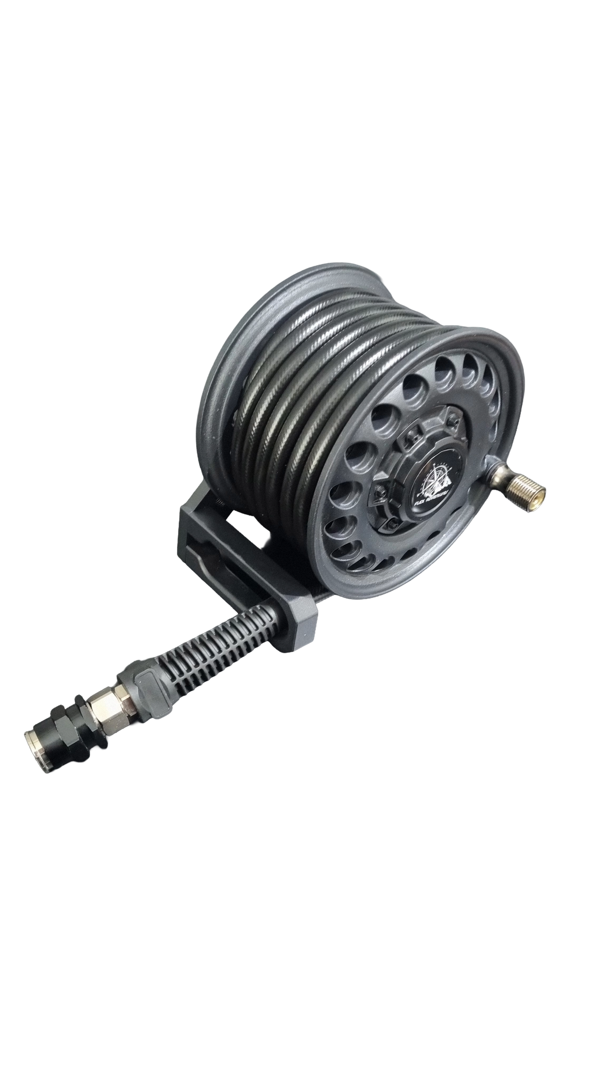 Flex Adventures Retractable Air Reel | 7m x 350 PSI Aluminium Hose Reel for Onboard Compressors