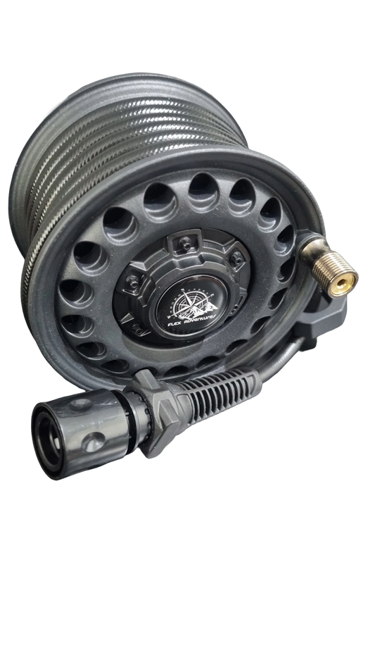 Flex Retractable Water Hose Reel | Compact RV & Camping Hose