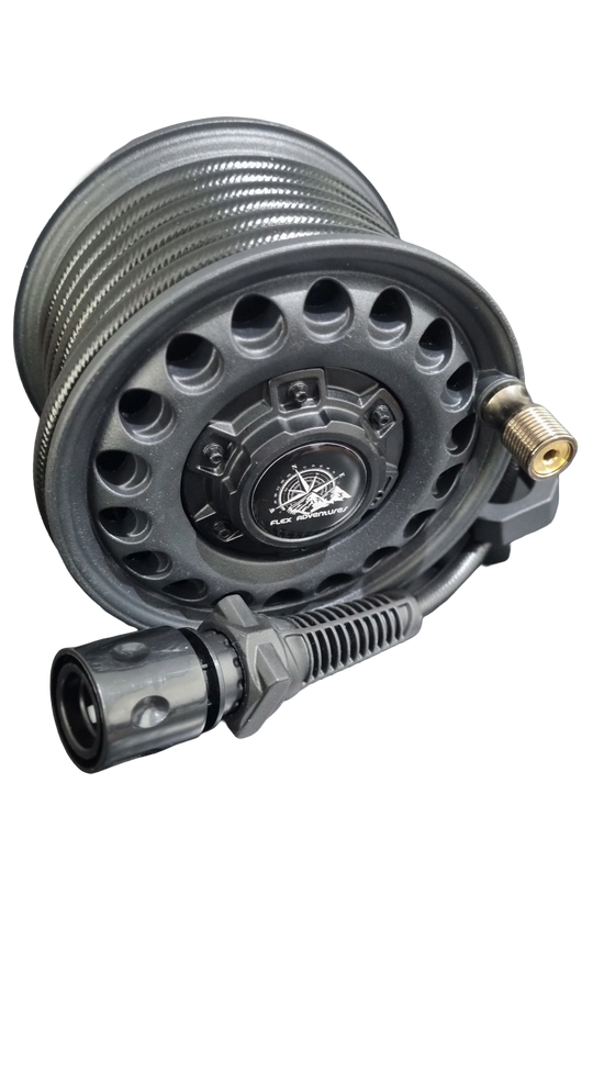 Flex Retractable Water Hose Reel | Compact RV & Camping Hose