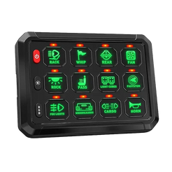 Flex 12G Wireless Switch Panel | 12V/24V 4x4 Accessory Control System (80A, RGB Backlighting, Wireless Range)