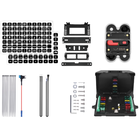Flex 12G Wireless Switch Panel | 12V/24V 4x4 Accessory Control System (80A, RGB Backlighting, Wireless Range)