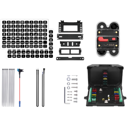 Flex 12G Wireless Switch Panel | 12V/24V 4x4 Accessory Control System (80A, RGB Backlighting, Wireless Range)