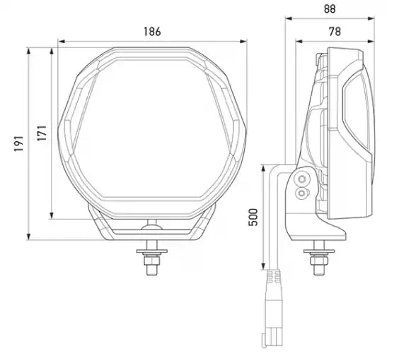Hella Antares 7" LED Aux Lamp Set