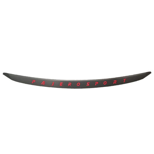 Pajero Sport 2019-2025 Bonnet Trim with Red - Matte Black