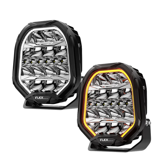 9″ New Flex Driving Light dual DRL set
