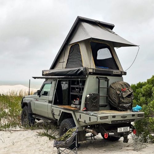 Quick Pitch RTT Rooftop Tent – Rivet-Less Hard-Shell Aluminium Clamshell for 2 Adults