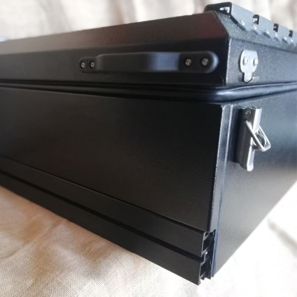 Quick Pitch Roof-Mounted Aluminium Cargo Box – 295L Lockable Weatherproof Storage