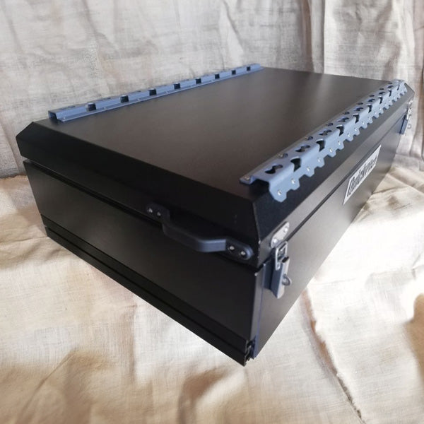 Quick Pitch Roof-Mounted Aluminium Cargo Box – 295L Lockable Weatherproof Storage