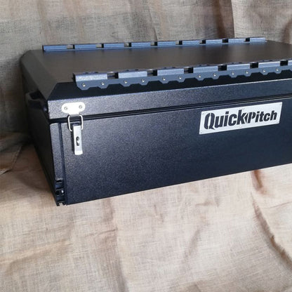 Quick Pitch Roof-Mounted Aluminium Cargo Box – 295L Lockable Weatherproof Storage