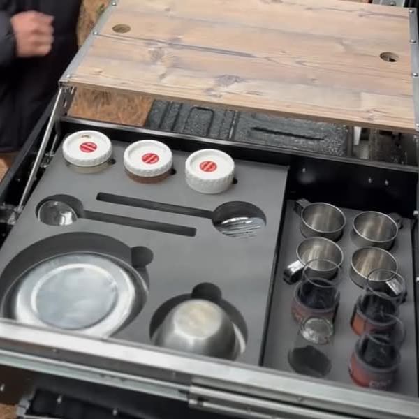 Quick Pitch Kitchen Drawer – Modular Camp Kitchen & Cutlery Unit for 4x4 & Canopy Builds