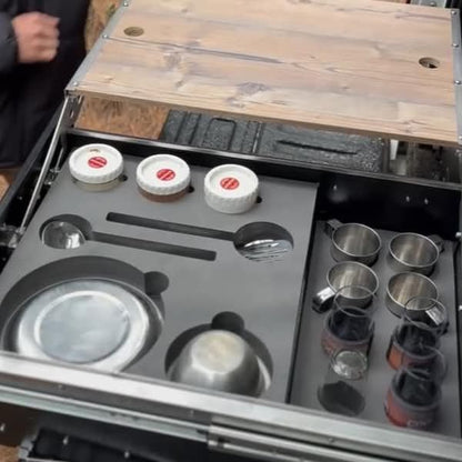Quick Pitch Kitchen Drawer – Modular Camp Kitchen & Cutlery Unit for 4x4 & Canopy Builds