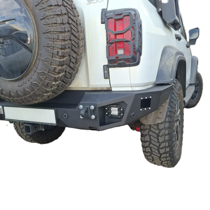 GWM Tank 300 Rear Bumper & Towbar | Spotlights, PDC Holders & Number Plate Light | 3mm Mild Steel | SA-Made