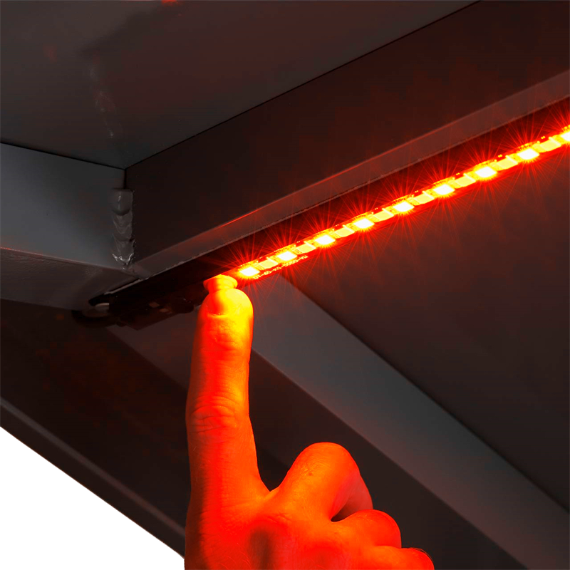 Flex Adventures 600mm Rigid LED Strip Light | White & Red | IP68 | Sealed Connector | 9–15V