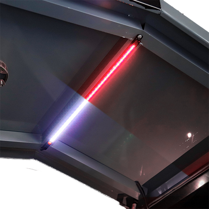 Flex Adventures 600mm Rigid LED Strip Light | White & Red | IP68 | Sealed Connector | 9–15V