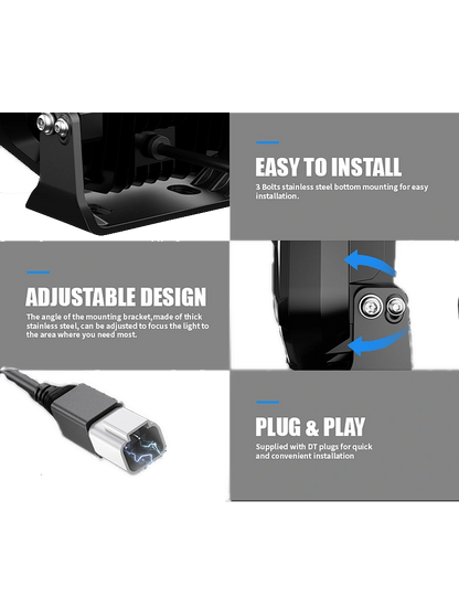 9″ New Flex Driving Light dual DRL set