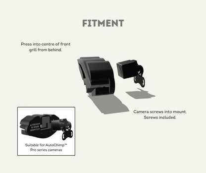 AutoChimp™ 70 Series Front Camera Mounting Kit | Press Fit Grill Mounted &amp;amp; Adjustable