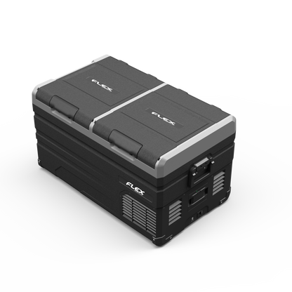 Flex Adventures TW75 75L Dual Zone Portable Fridge Freezer | Bluetooth App Control | 12V/24V/240V