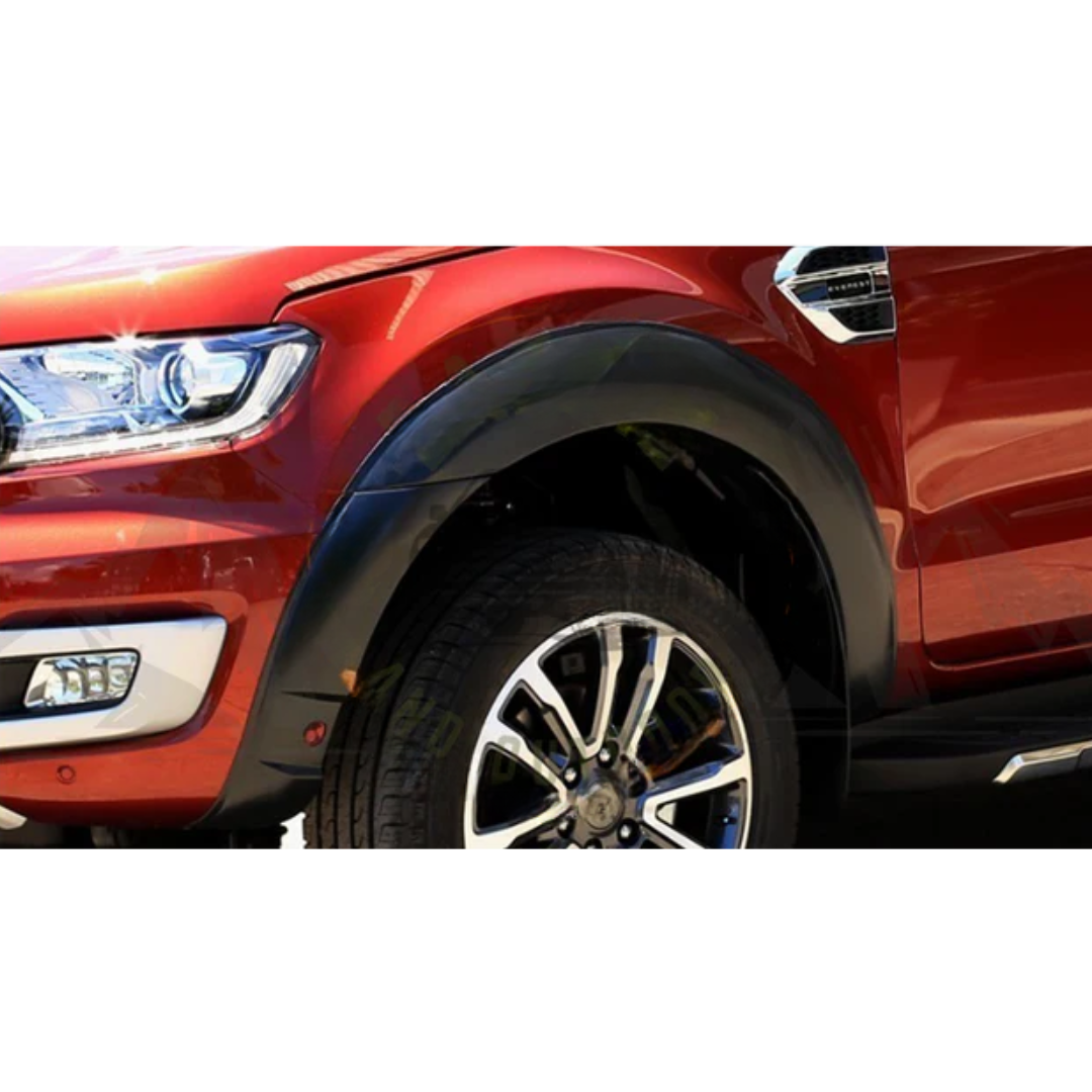 Ford Everest 2016+ V4 Fender Flare With Sensor Cut Smooth Matt Black