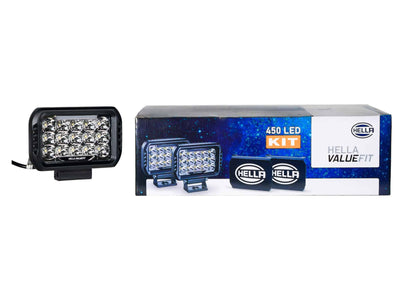 Hella Valuefit 450 LED Kit ECE Approved (2 Spotlights with wiring Harness)