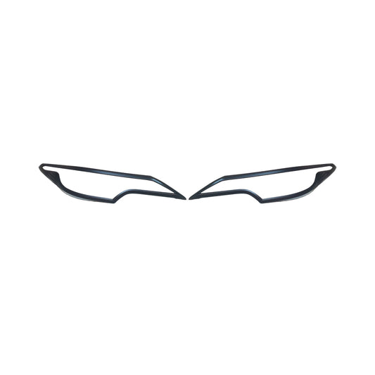 Toyota Fortuner 2.8L 2016-2020 Head Light Cover - Matte Black