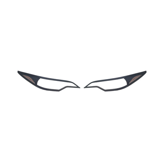Toyota Fortuner 2.4L 2016-2022 Head Light Cover - Matte Black