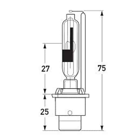 HellaD2R HID Bulb 6000K