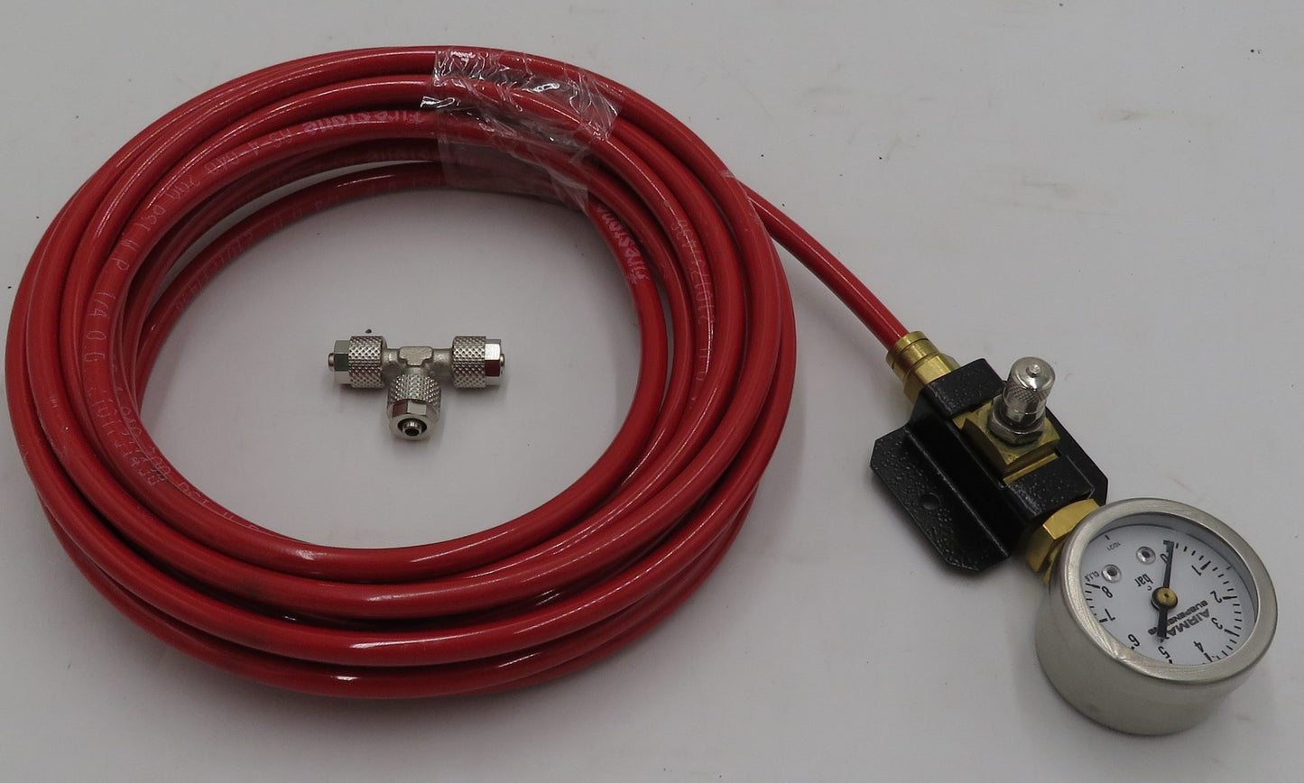 AIRMAX PRESSURE GAUGE – FILLER GAUGE WITH INFLATION VALVE – 8 BAR