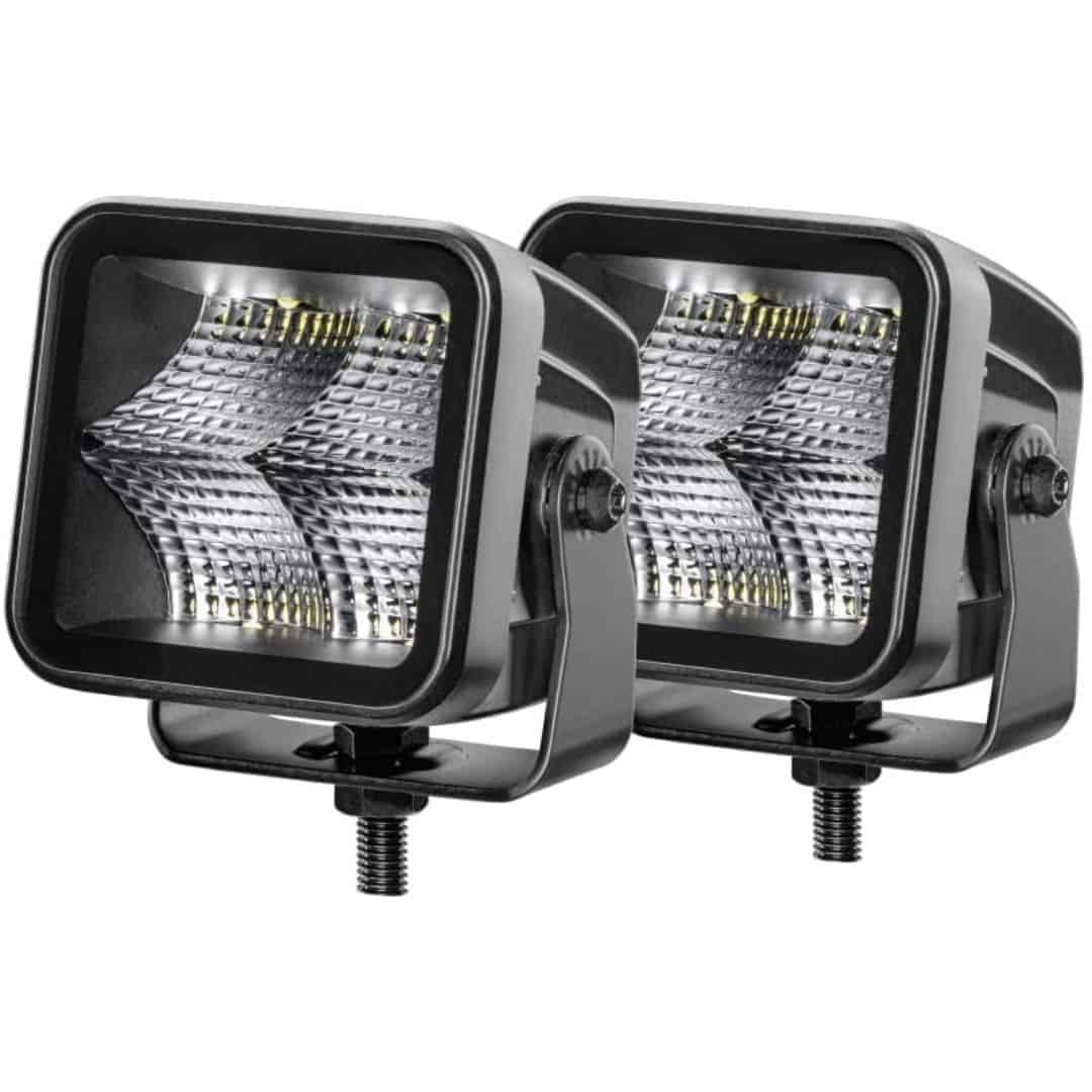 Hella Black Magic LED 3.2" Cube Flood Light Kit