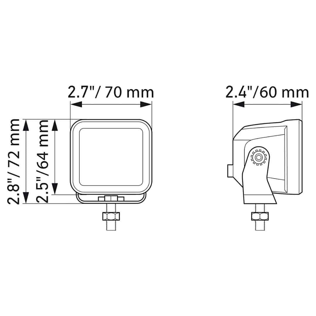 Hella LED Black Magic 2.7" Cube Kit - (Flood)