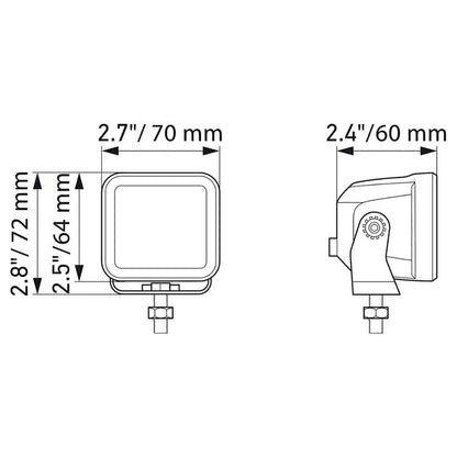 Hella LED Black Magic 2.7" Cube Kit - (Flood)