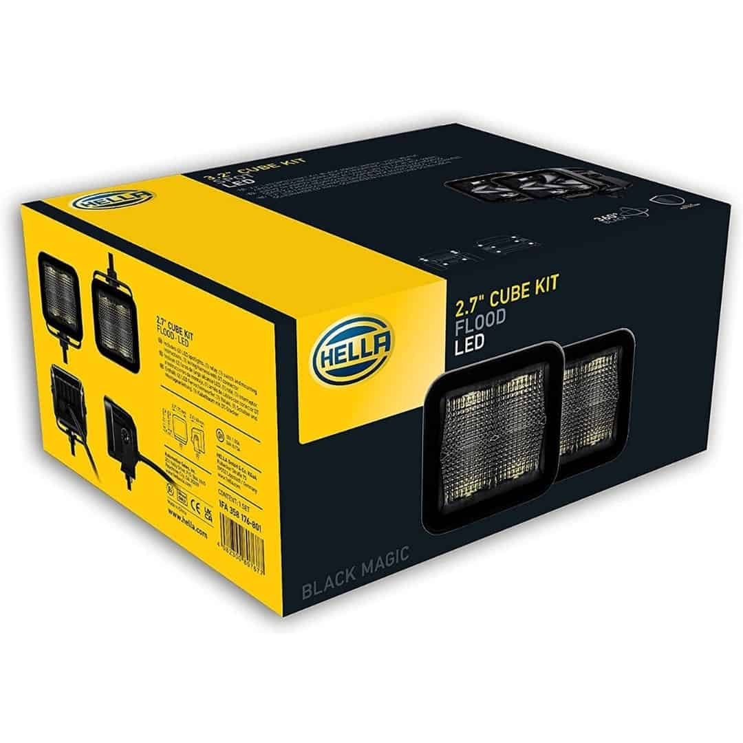 Hella LED Black Magic 2.7" Cube Kit - (Flood)