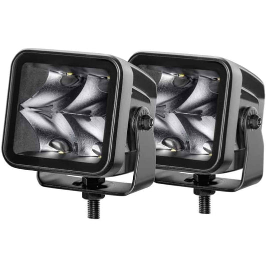 Hella Black Magic LED 3.2" Cube Spot Light Kit (Flush Mount)