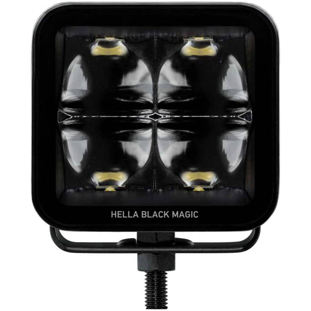 Hella Black Magic LED 3.2" Cube Spot Light Kit (Flush Mount)