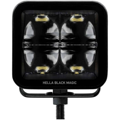 Hella Black Magic LED 3.2" Cube Spot Light Kit (Flush Mount)