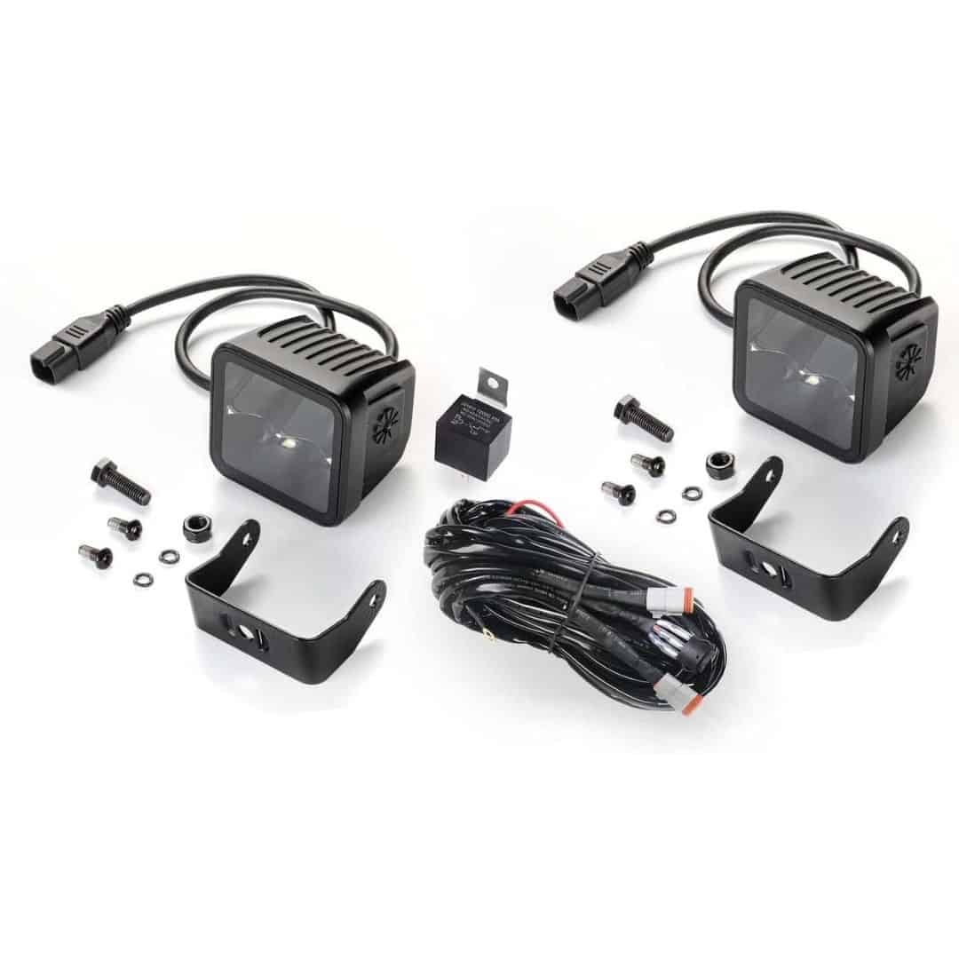 Hella Black Magic LED 3.2" Cube Spot Light Kit (Flush Mount)