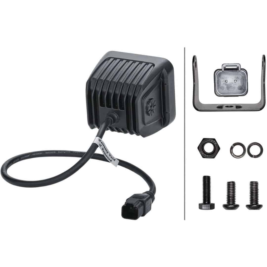 Hella Black Magic LED 3.2" Cube Spot Light Kit (Flush Mount)