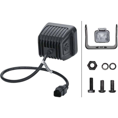 Hella Black Magic LED 3.2" Cube Spot Light Kit (Flush Mount)