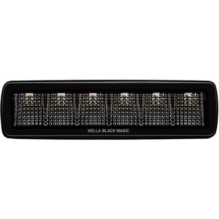 Hella Black Magic LED Mini Lightbar 6.2˝ Single Flush Mount (Flood)